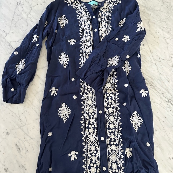 Navy Boho Melissa Obadiah Coverup - Picture 7 of 8
